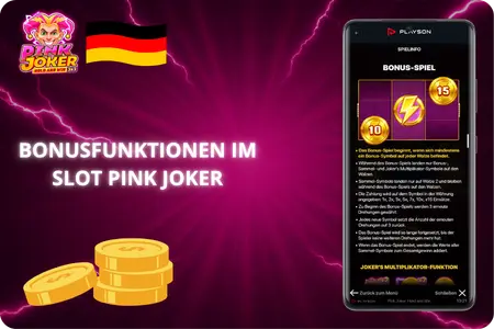 Bonusfunktionen im Pink Joker Slot