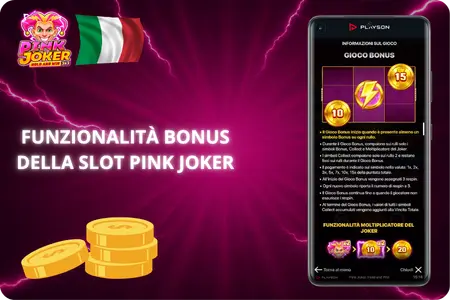Funzionalità bonus nella Pink Joker slot
