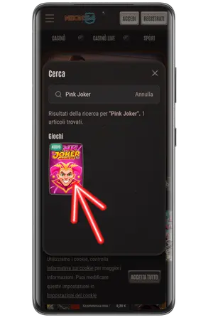 Nella libreria dei giochi del casinò, trova la Pink Joker slot