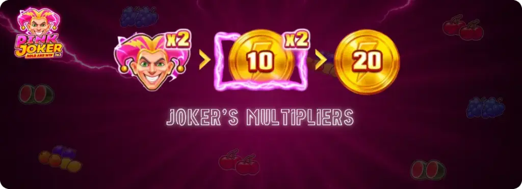 Joker's Multipliers in Pink Joker slot