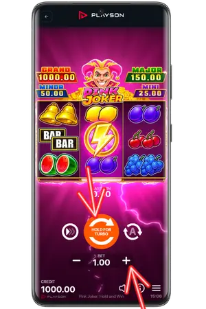 In Pink Joker slot, place a bet and press the play button